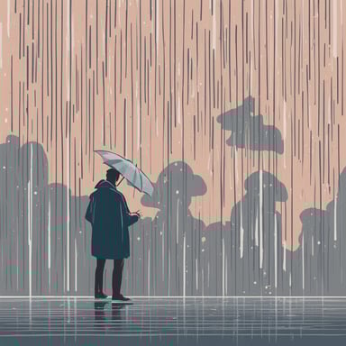 raining on a person