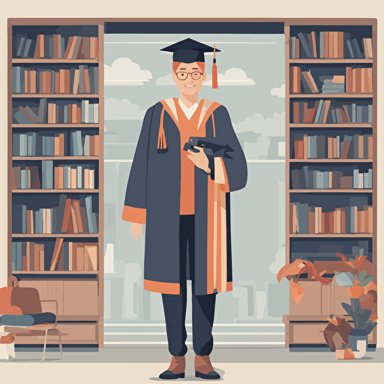 a man graduating from college