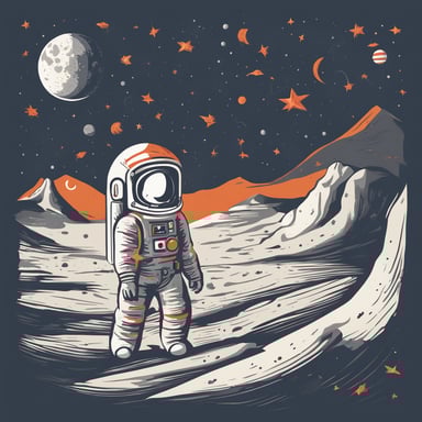 an astronaut on the moon