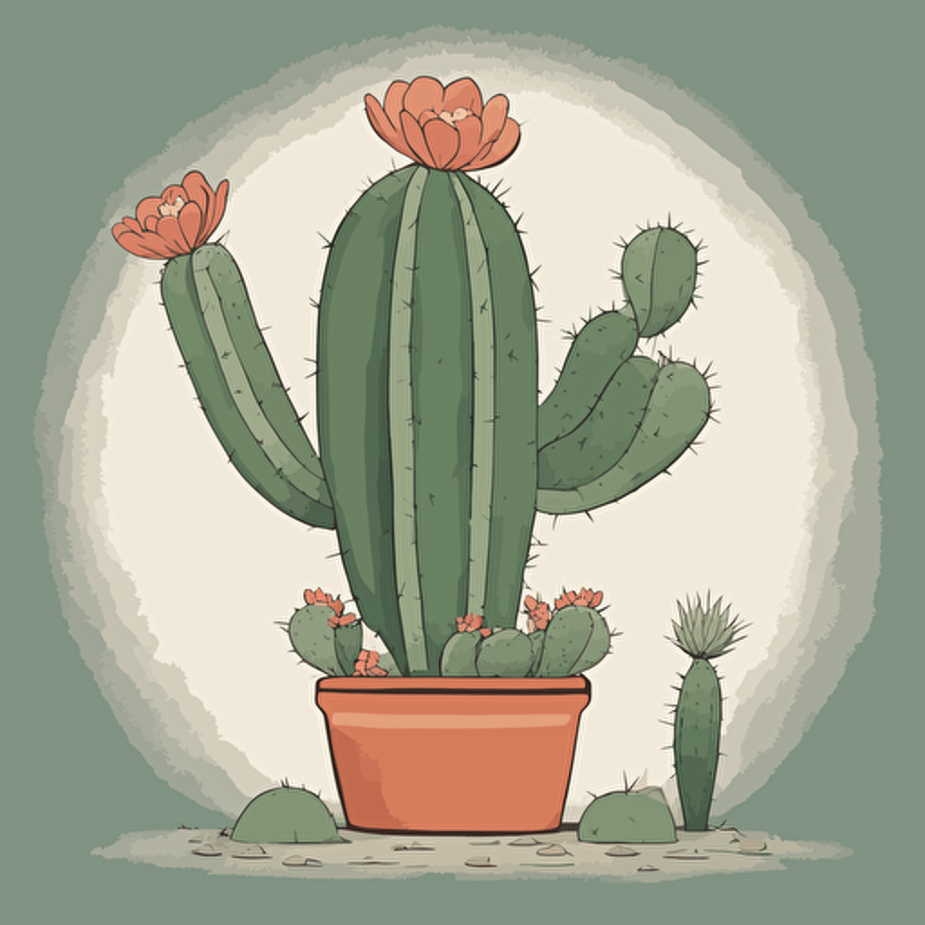 a cactus with a flower
