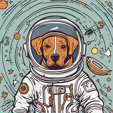 a dog astronaut