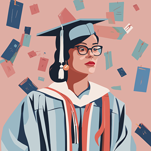 a woman graduating from college