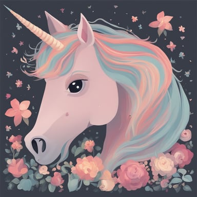 a portrait of a unicorn