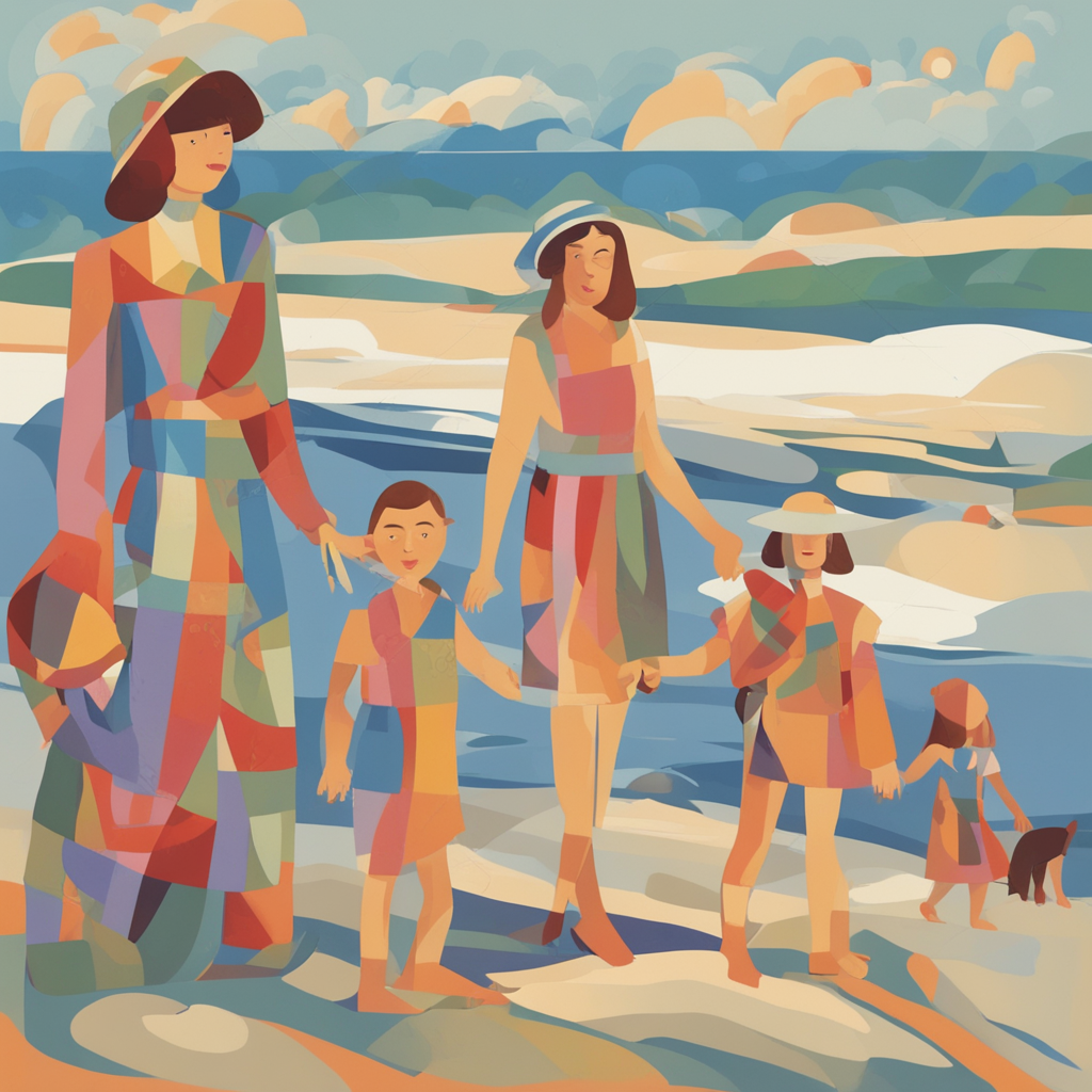 a family at the beach