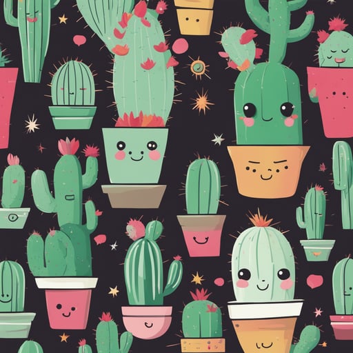 a cactus with a face