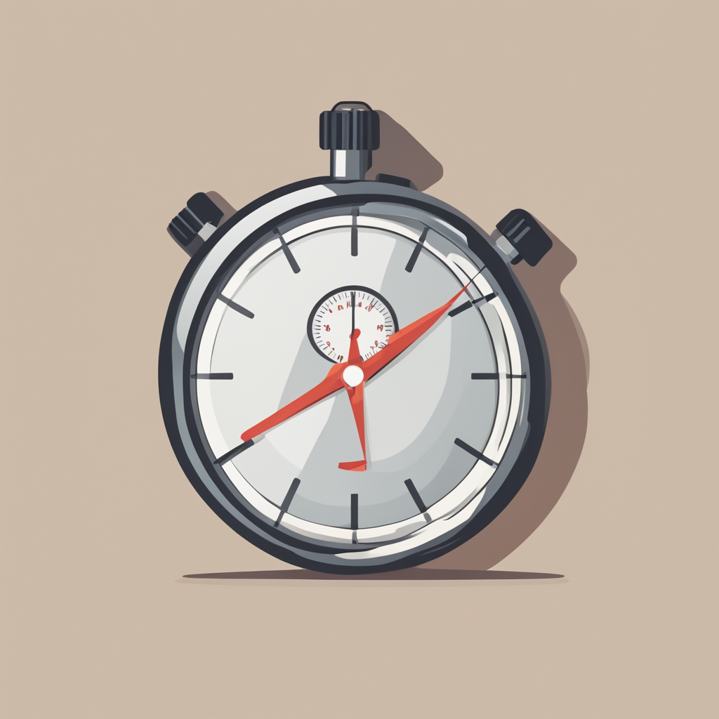 a stopwatch with a checkmark