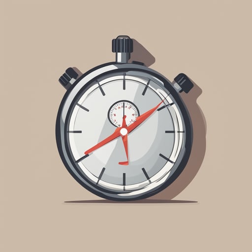 a stopwatch with a checkmark