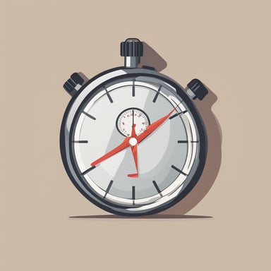 a stopwatch with a checkmark