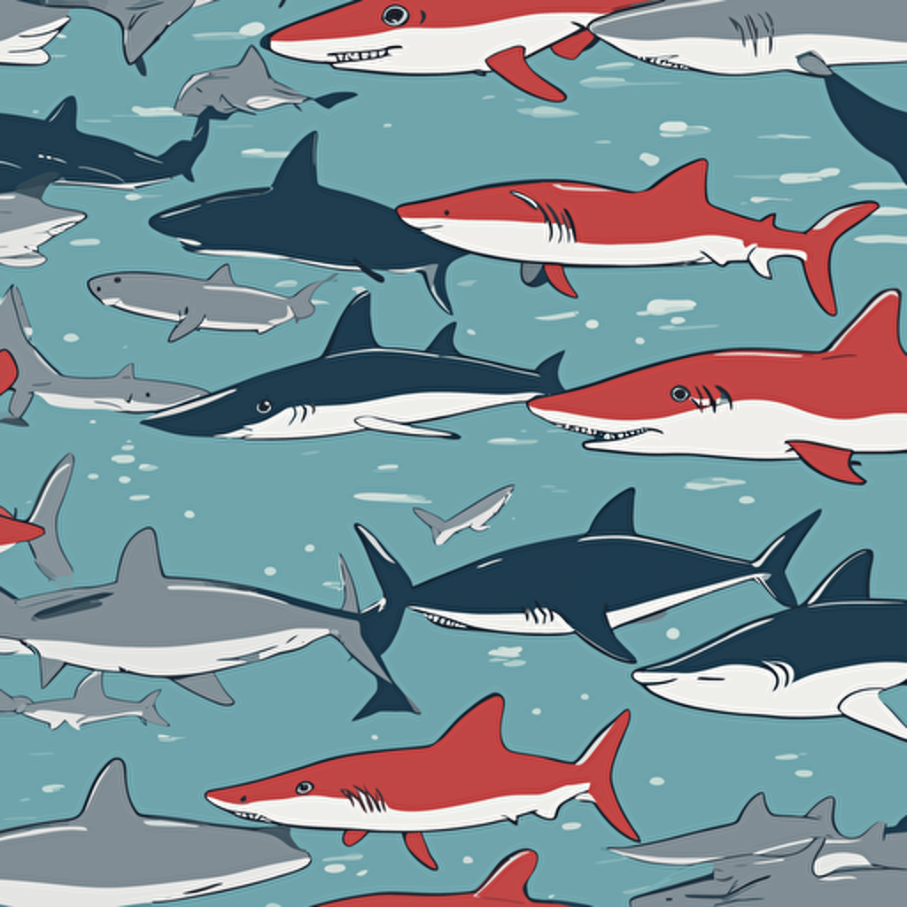 a sea full of sharks