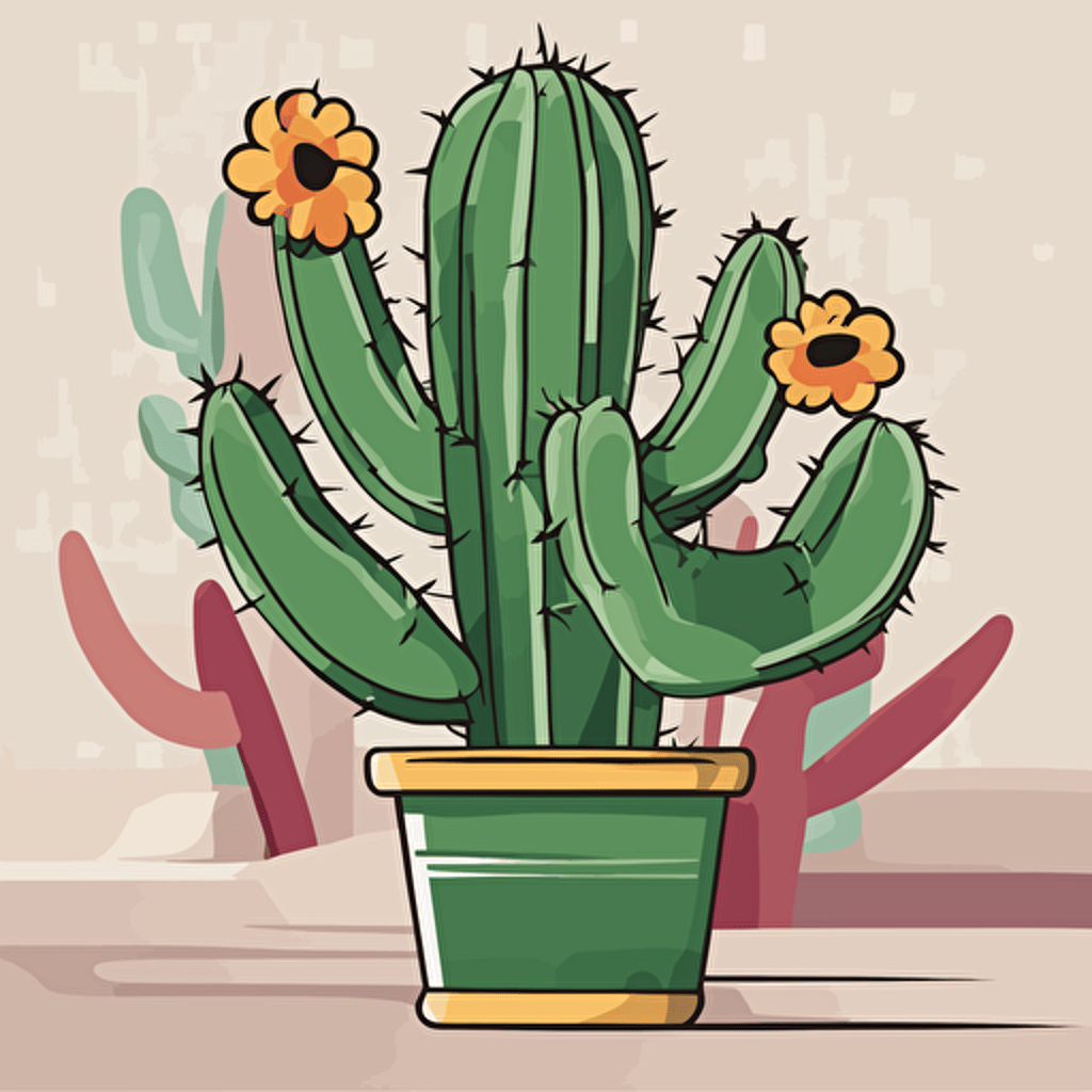 a cactus with a flower