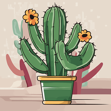 a cactus with a flower