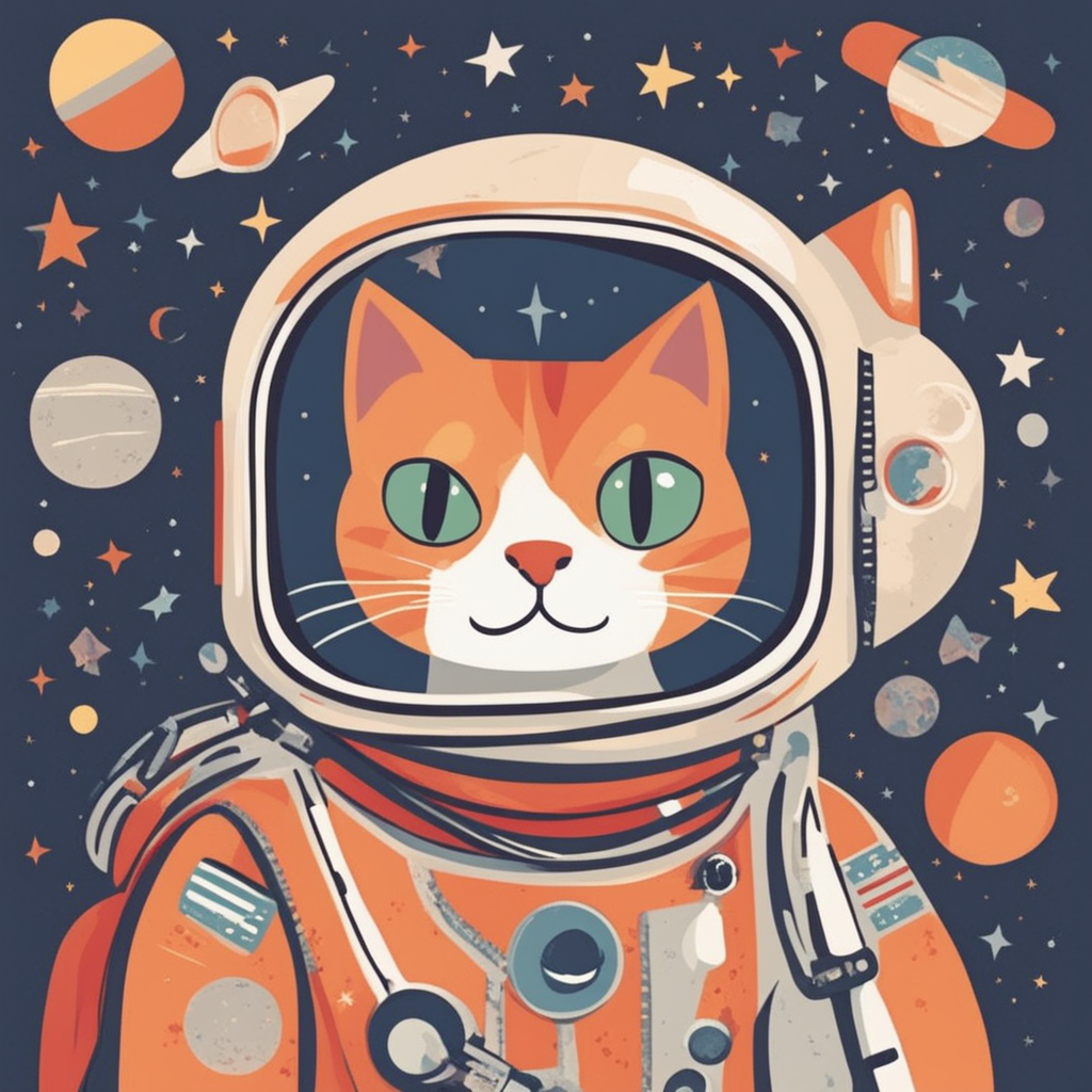 a cat astronaut