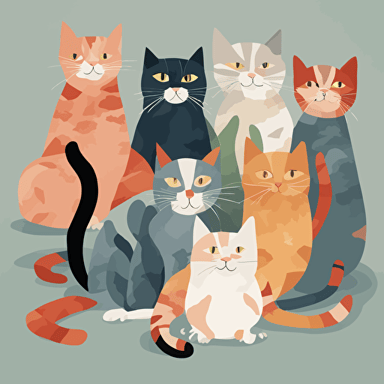 a group of cats