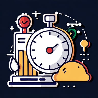 a stopwatch with a checkmark