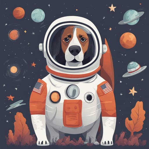 a dog astronaut