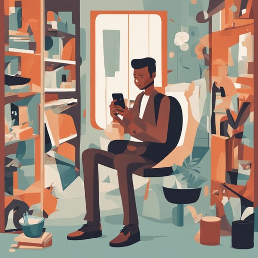 a man inside a mobile phone