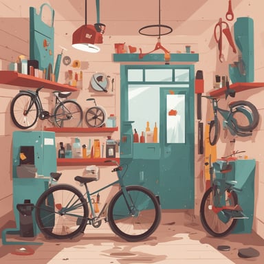 a bicycle repair shop
