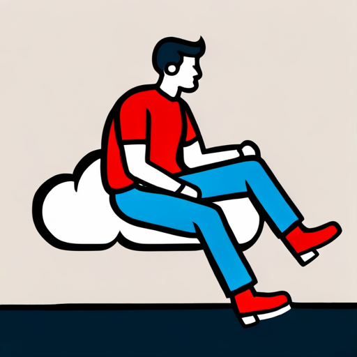 a person sitting on a cloud