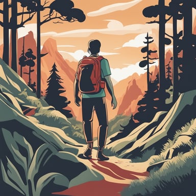 a person exploring nature