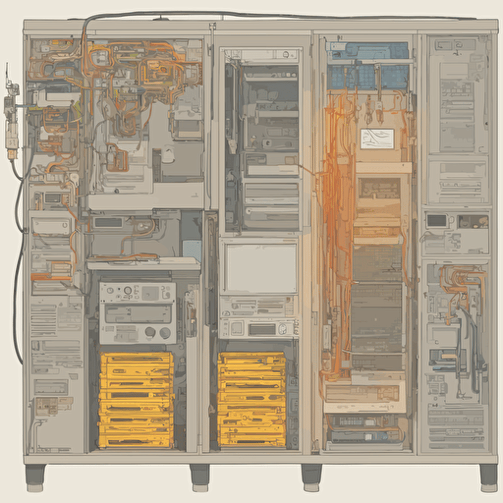 a diagram of a computer connected to a server