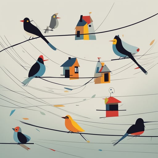 birds on a wire