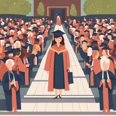 a woman graduating from college