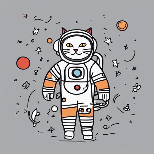 a cat astronaut
