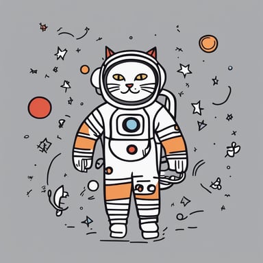 a cat astronaut