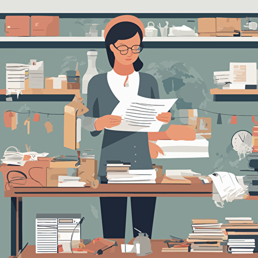 a person ticking off items on a list