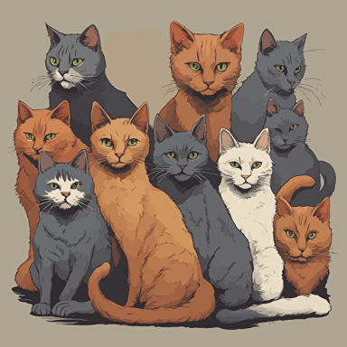 a group of cats