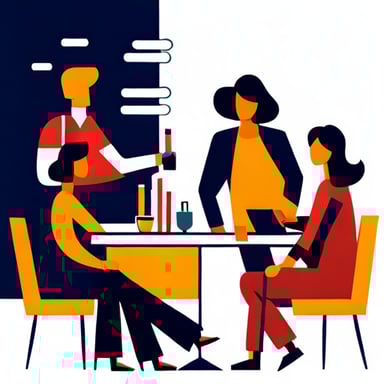 people talking at a party