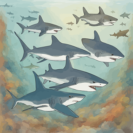 a family of sharks
