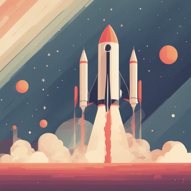 a rocket taking off