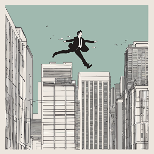 a person falling from the sky