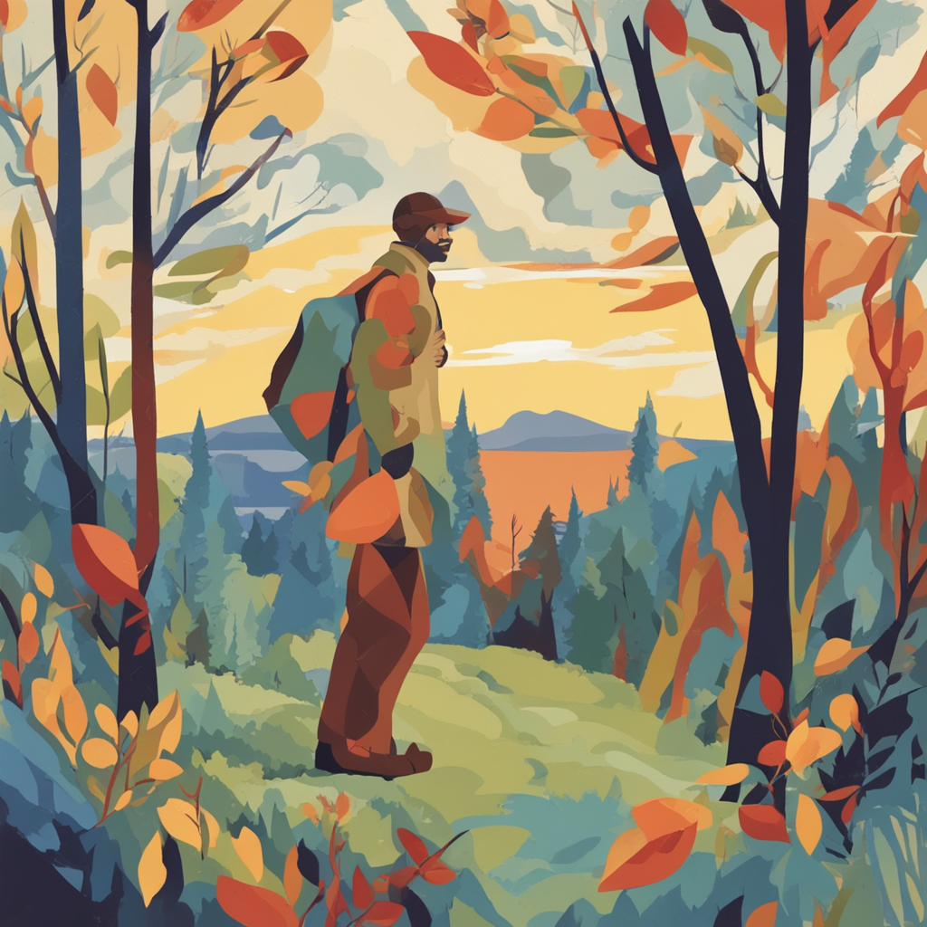 a person exploring nature