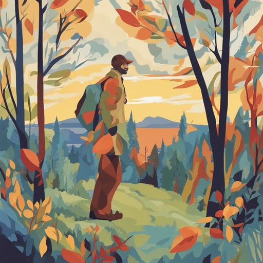 a person exploring nature