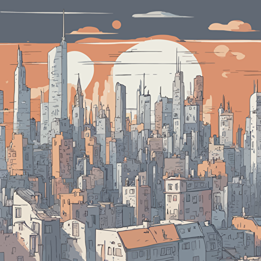 a futuristic cityscape