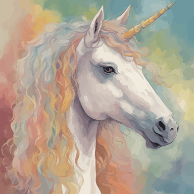 a portrait of a unicorn