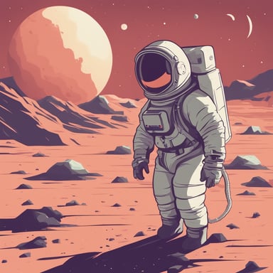 an astronaut on the moon