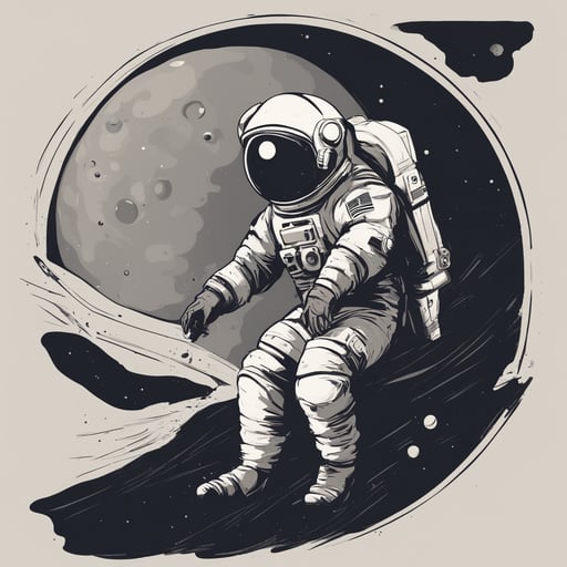 an astronaut on the moon