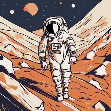 an astronaut on mars
