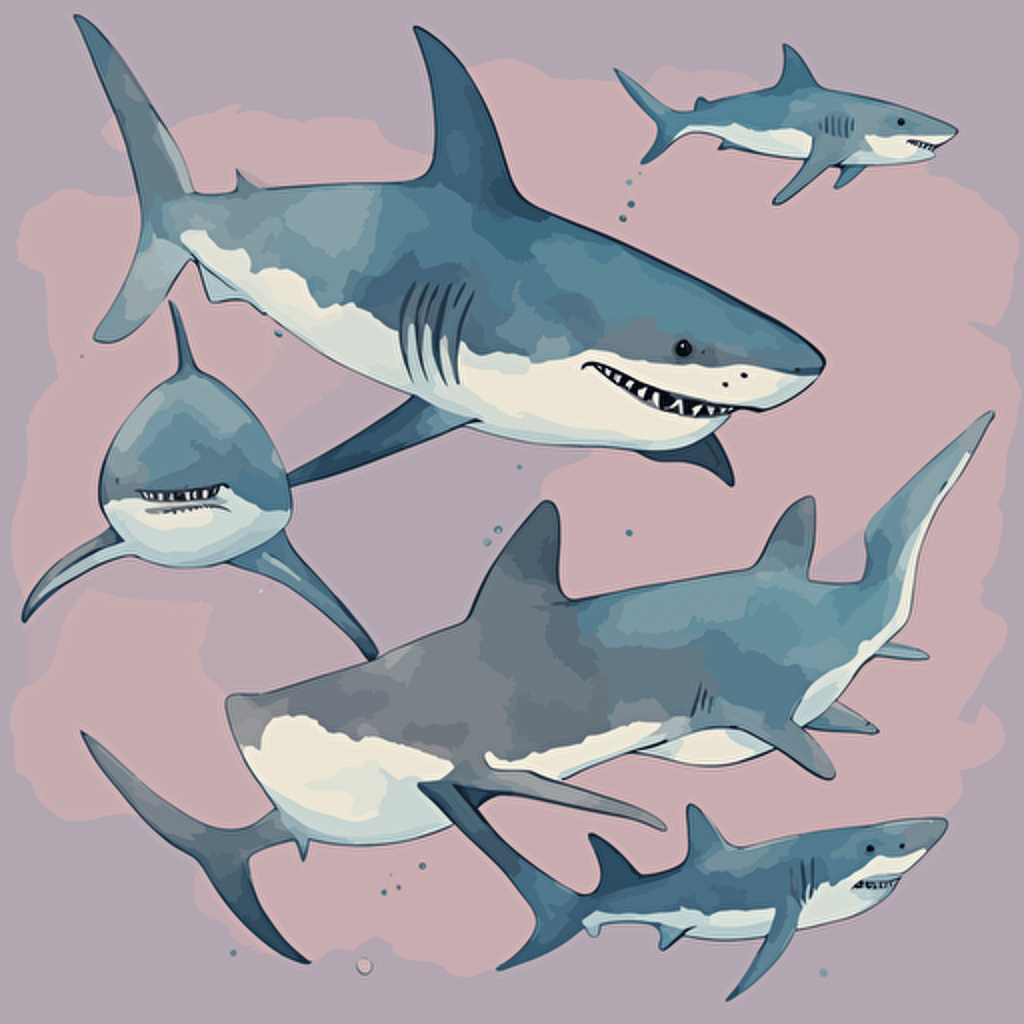 a family of sharks