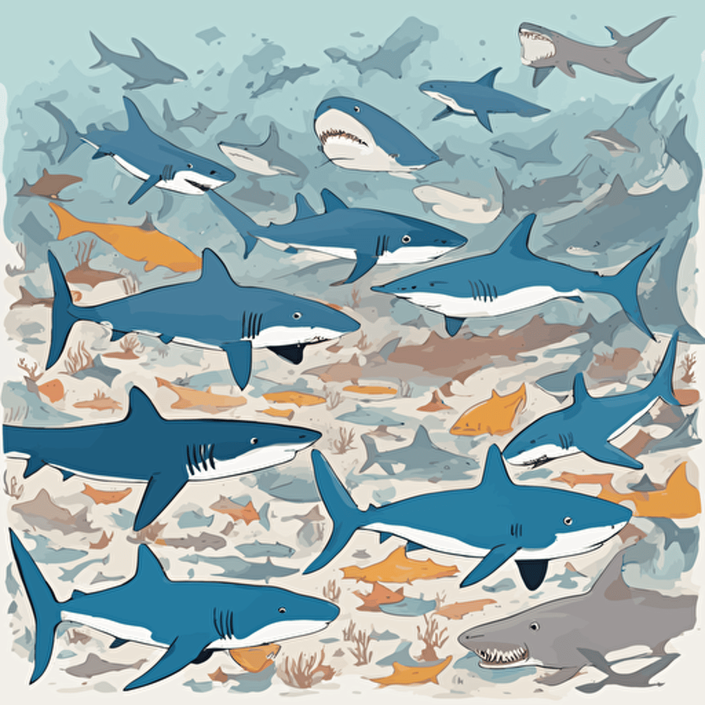 a sea full of sharks