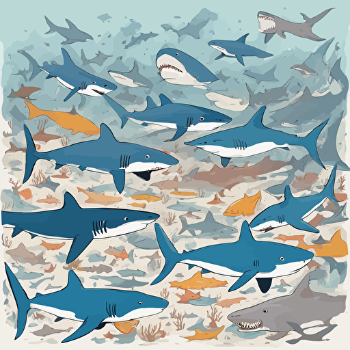 a sea full of sharks