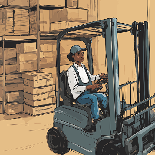 a person operating a forklift