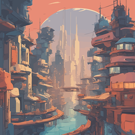 a futuristic cityscape