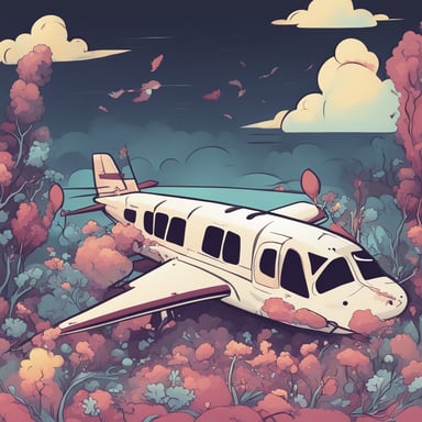 a plane crash site