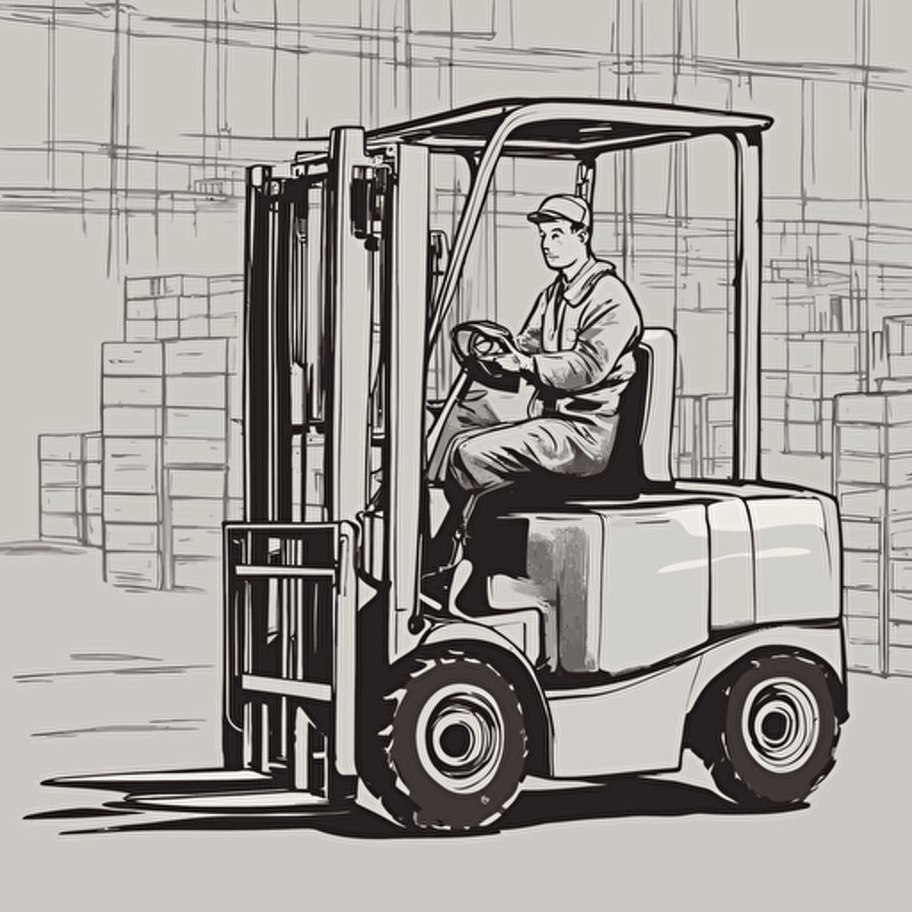 a person operating a forklift