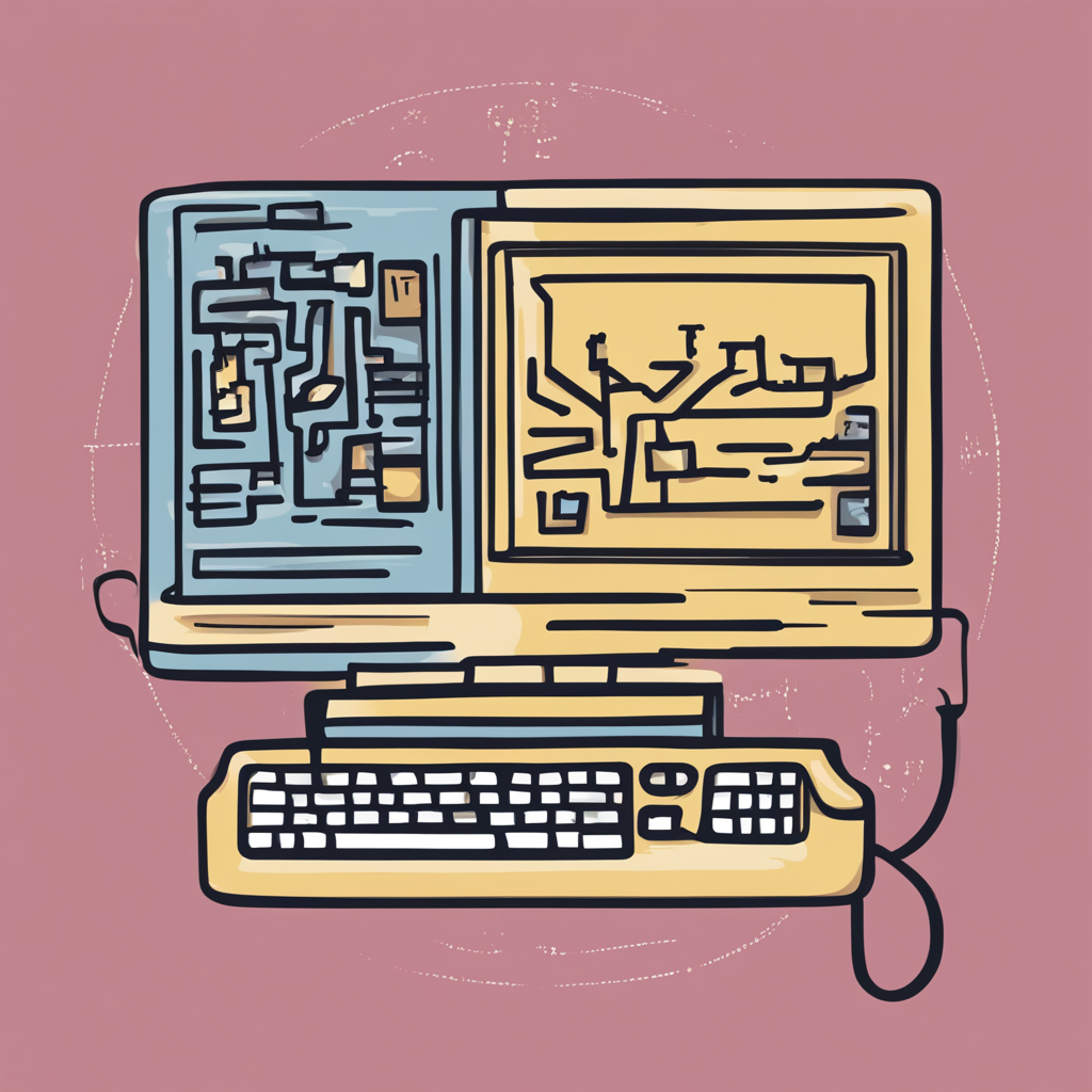 a diagram of a computer connected to a server