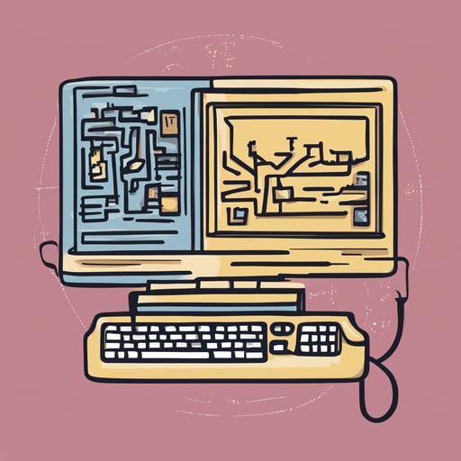 a diagram of a computer connected to a server